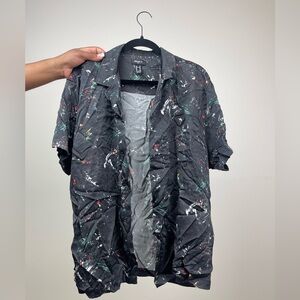 Splatter Paint Collared Shirt